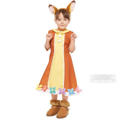 日本直送 Disney Bambi 80-140cm 女童款 萬聖節 Cosplay服裝 Halloween攪鬼特輯