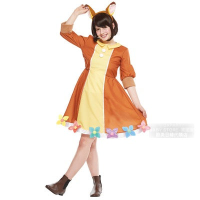 日本直送  Disney Bambi Free Size 大人款 萬聖節 Cosplay服裝 Halloween攪鬼特輯