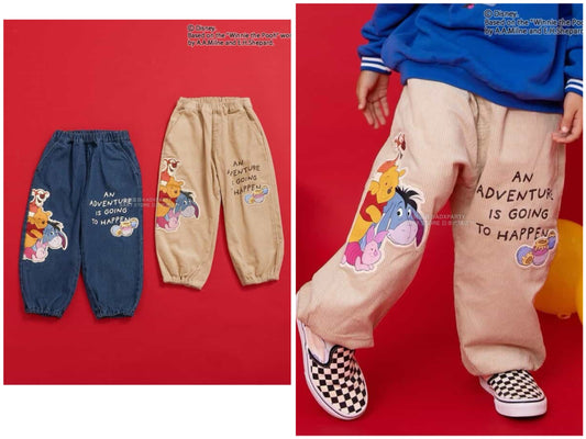 日本童裝 BREEZE x Disney 小熊維尼 休閒褲 90-120cm 男童款 冬季 PANTS