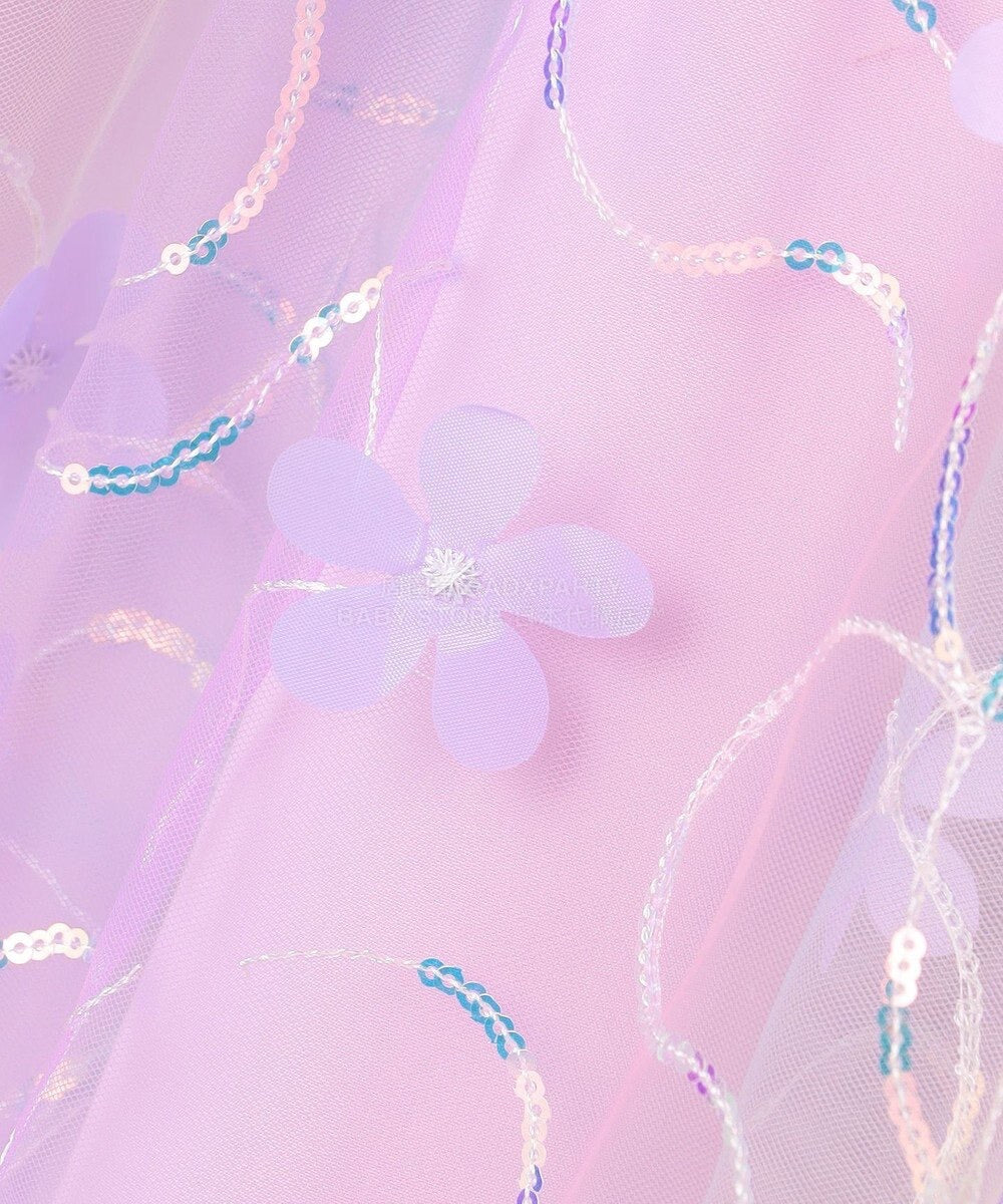 日本童裝 aF#a325 花花網紗拼接連身裙 100-150cm 女童款 冬季 DRESSES