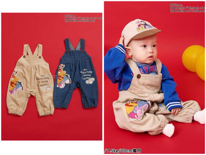 日本童裝 BREEZE x Disney 小熊維尼 背帶褲 80cm 男童款 冬季 Jumpsuit