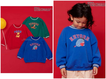 日本童裝 BREEZE x Disney 小熊維尼 衛衣 90-120cm 男童款 冬季 TOPS 聖誕紅/新年紅