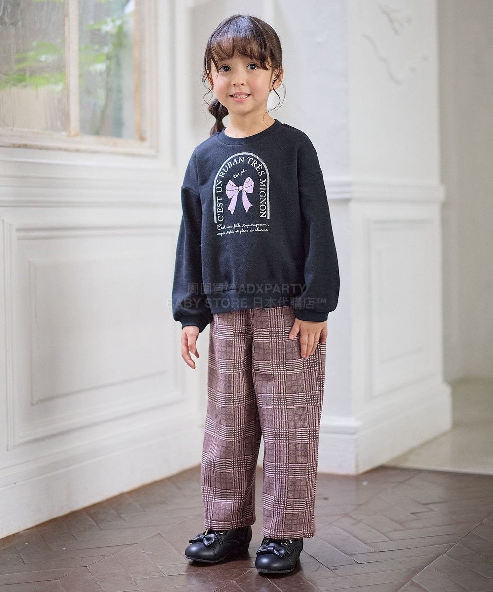 日本童裝 aF#a325 抓毛闊腳褲 110-160cm 女童款 冬季 PANTS