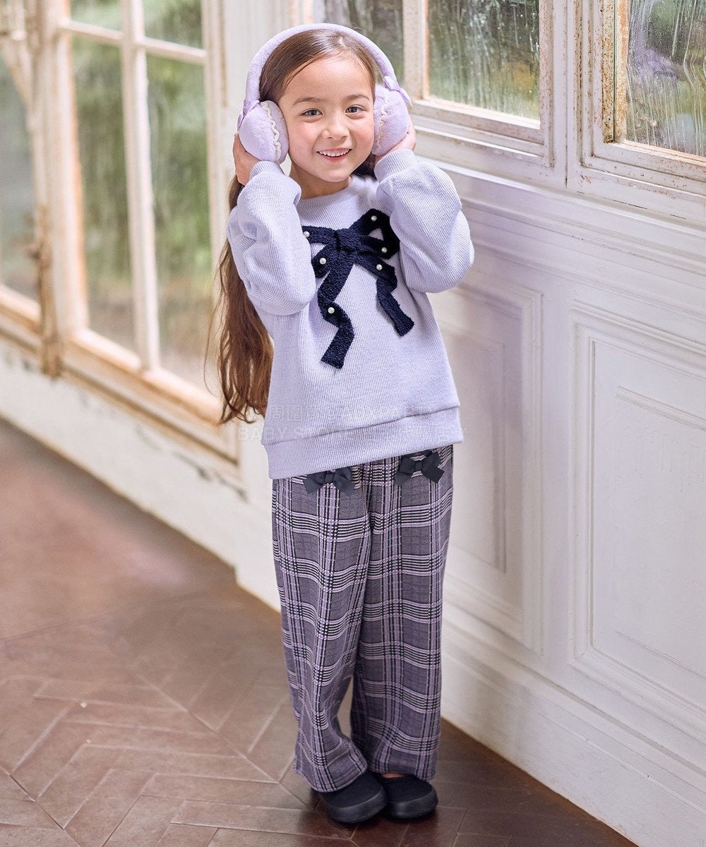 日本童裝 aF#a325 抓毛闊腳褲 110-160cm 女童款 冬季 PANTS