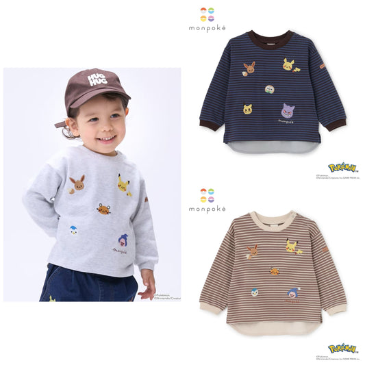 日本童裝 pe#main x【monpoke】假兩件衛衣 80-120cm 男童款/女童款 秋季 TOPS