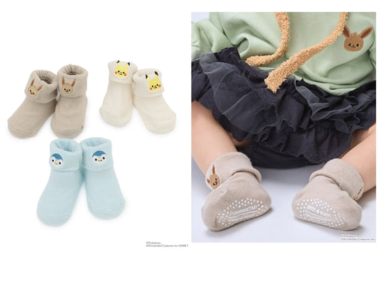 日本直送 pe#main x【monpoke】襪一對 9-13cm 初生嬰兒 襪系列