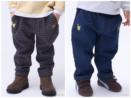 日本童裝 pe#main x【monpoke】編織休閒長褲 80-120cm 男童款/女童款 秋季 PANTS
