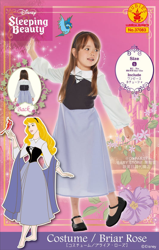 Disney Sleeping Beauty Briar Rose 100-120cm Girls Halloween Cosplay Costume Halloween Ghost Special AAA 