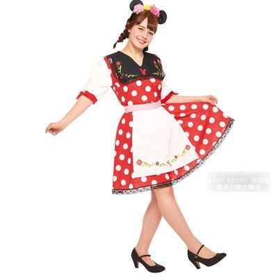 日本直送  Disney 米妮 Free Size 大人款 萬聖節 Cosplay服裝 Halloween攪鬼特輯