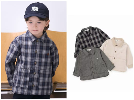 日本童裝 pe#main x【POLO BCS】襯衫外套 80-130cm 男童款/女童款 秋季 TOPS OUTERWEAR