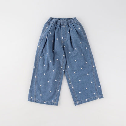 日本童裝 Branshes【Ou? by EDWIN】 繡花牛仔褲 90-150cm 女童款 春季 PANTS