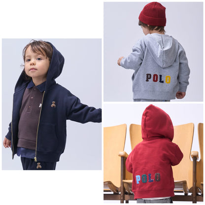日本童裝 pe#main x【POLO BCS】衛衣外套 80-130cm 男童款/女童款 秋季 OUTERWEAR 聖誕紅/新年紅