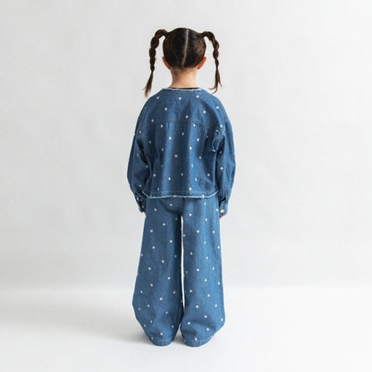 日本童裝 Branshes【Ou? by EDWIN】 繡花牛仔褲 90-150cm 女童款 春季 PANTS