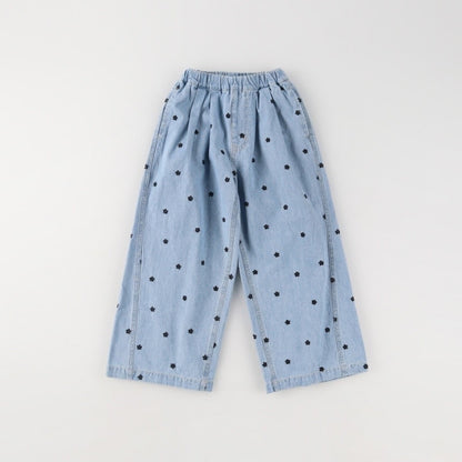 日本童裝 Branshes【Ou? by EDWIN】 繡花牛仔褲 90-150cm 女童款 春季 PANTS