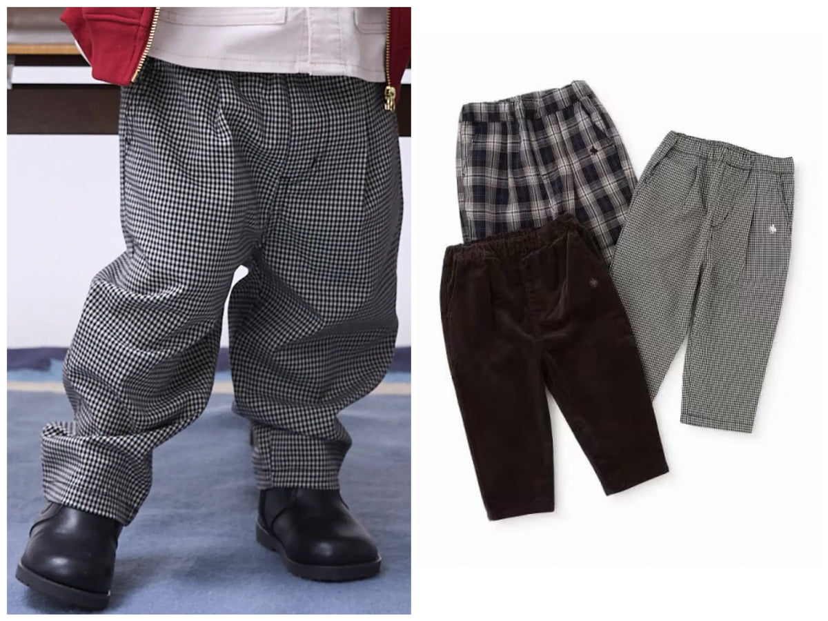 日本童裝 pe#main x【POLO BCS】梭織休閒長褲 80-130cm 男童款 秋季 PANTS