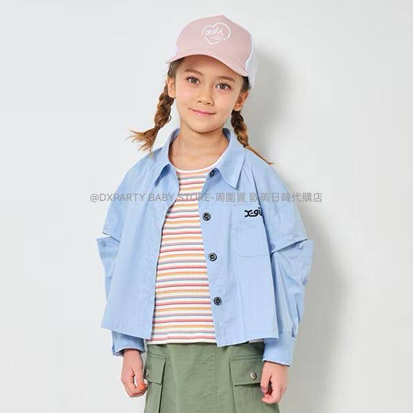 日本童裝 X-girl 4WAY 襯衫外套+背心套裝 80-140cm 女童款 夏季 TOPS OUTERWEAR