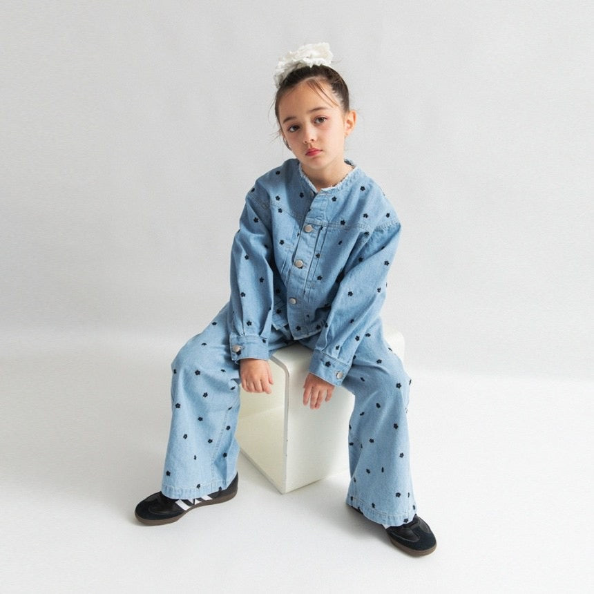 日本童裝 Branshes【Ou? by EDWIN】 繡花牛仔褲 90-150cm 女童款 春季 PANTS