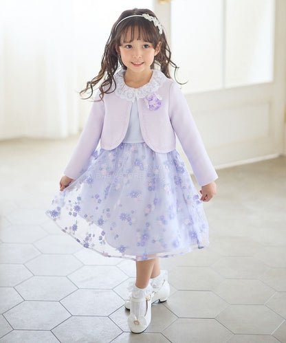 日本童裝 aF#a325 無領小香風短外套 110-130cm 女童款 冬季 OUTERWEAR 面試/宴會/表演