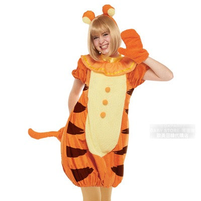 日本直送 Disney Winnie the Pooh Tigger Free Size 大人款 萬聖節 Cosplay服裝 Halloween攪鬼特輯 AAA