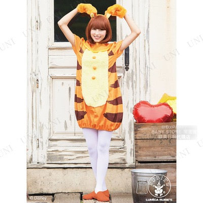日本直送 Disney Winnie the Pooh Tigger Free Size 大人款 萬聖節 Cosplay服裝 Halloween攪鬼特輯 AAA