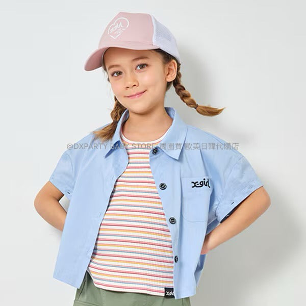 日本童裝 X-girl 4WAY 襯衫外套+背心套裝 80-140cm 女童款 夏季 TOPS OUTERWEAR