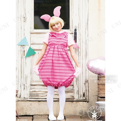 日本直送 Disney Winnie the Pooh Piglet Free Size 大人款 萬聖節 Cosplay服裝 Halloween攪鬼特輯 AAA