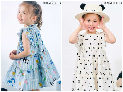 Japanese children's clothing apres les cours x Adventure World lace vest dress 80-130cm girls summer dresses 