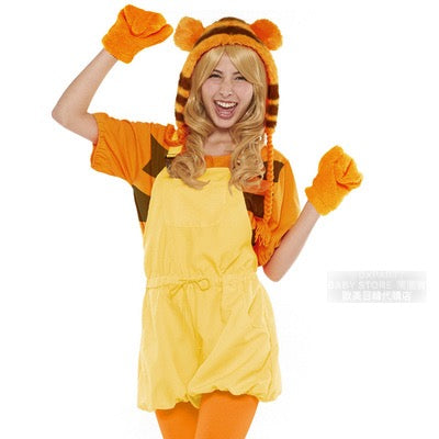 日本直送 Disney Winnie the Pooh Tigger Free Size 大人款 萬聖節 Cosplay服裝 Halloween攪鬼特輯 AAA