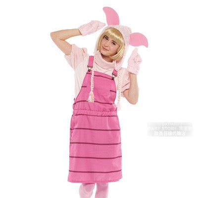 日本直送 Disney Winnie the Pooh Piglet Free Size 大人款 萬聖節 Cosplay服裝 Halloween攪鬼特輯 AAA
