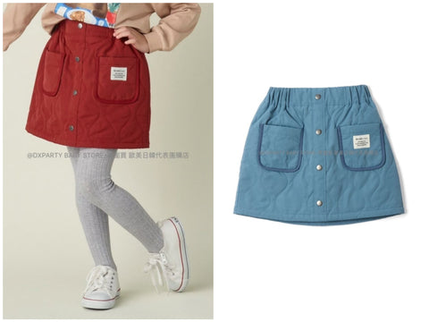 日本童裝 BEAMS mini 絎縫短裙 90-150cm 女童款 秋季 SKIRTS 【日本預售：2024年10月下旬】