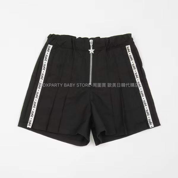 日本童裝 X-girl 側面LOGO膠帶拉鍊百褶短褲 90-140cm 女童款 夏季 PANTS