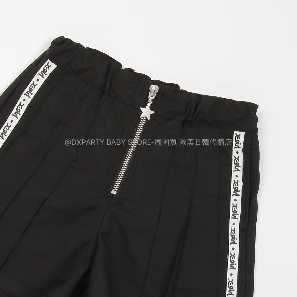 日本童裝 X-girl 側面LOGO膠帶拉鍊百褶短褲 90-140cm 女童款 夏季 PANTS