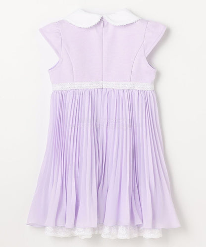 日本童裝 aF#a325 緞帶短外套+雪紡褶皺連身裙 110-130cm 女童款 冬季 OUTERWEAR  DRESSES 面試/宴會/表演