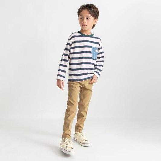 日本童裝 Branshes 彈力斜紋褲 90-150cm 男童款 春季 PANTS