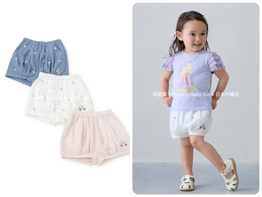 Japanese children's clothing pe#main Strawberry embroidered bloomers 80-130cm girls' summer PANTS 