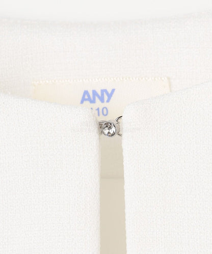 日本童裝 aF#a325 緞帶短外套+雪紡褶皺連身裙 110-130cm 女童款 冬季 OUTERWEAR  DRESSES 面試/宴會/表演