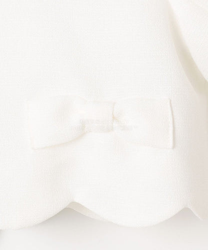 日本童裝 aF#a325 緞帶短外套+雪紡褶皺連身裙 110-130cm 女童款 冬季 OUTERWEAR  DRESSES 面試/宴會/表演