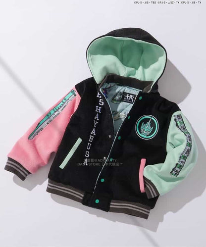 日本童裝 BREEZE x シンカリオン 刺繡連帽夾棉外套 90-140cm 男童款 冬季 (適合初秋、香港平均溫度、寒冷天氣雪）OUTERWEAR