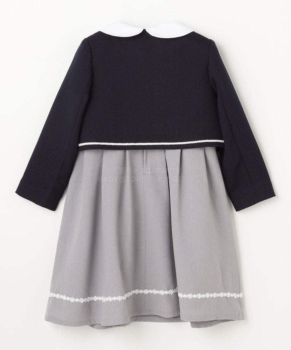 日本童裝 aF#a325 無領短外套+有領學院風連身裙 110-130cm 女童款 冬季 OUTERWEAR  DRESSES 面試/宴會/表演