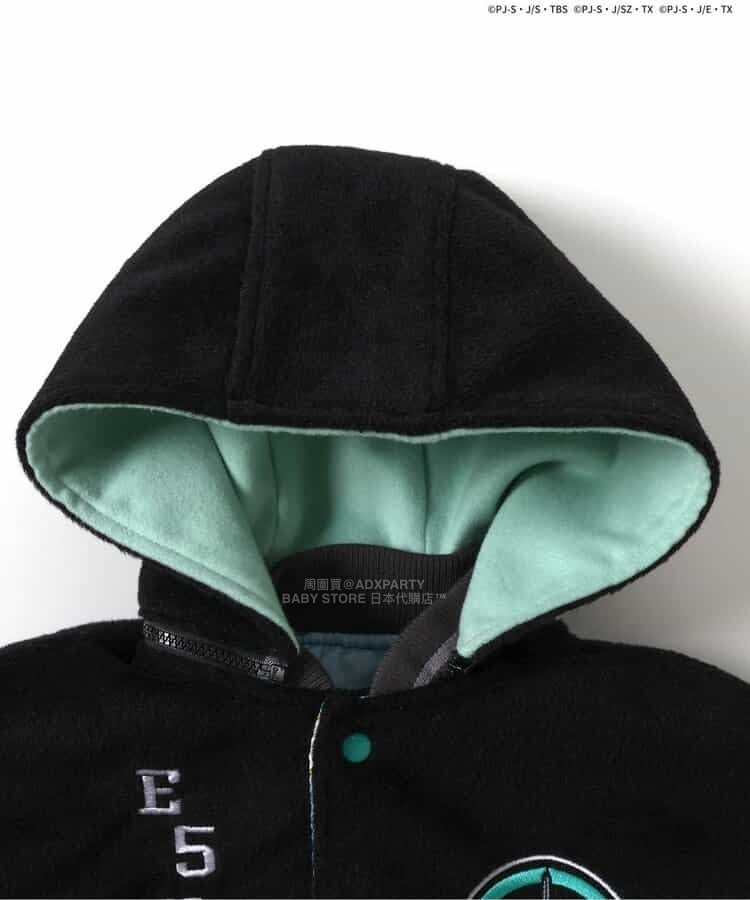 日本童裝 BREEZE x シンカリオン 刺繡連帽夾棉外套 90-140cm 男童款 冬季 (適合初秋、香港平均溫度、寒冷天氣雪）OUTERWEAR