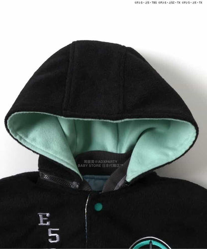 日本童裝 BREEZE x シンカリオン 刺繡連帽夾棉外套 90-140cm 男童款 冬季 (適合初秋、香港平均溫度、寒冷天氣雪）OUTERWEAR