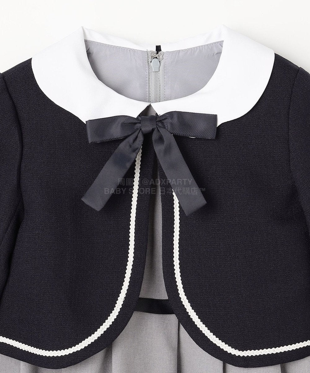 日本童裝 aF#a325 無領短外套+有領學院風連身裙 110-130cm 女童款 冬季 OUTERWEAR  DRESSES 面試/宴會/表演