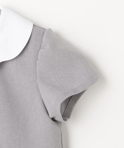 日本童裝 aF#a325 無領短外套+有領學院風連身裙 110-130cm 女童款 冬季 OUTERWEAR  DRESSES 面試/宴會/表演