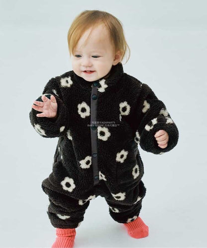日本童裝 p.premier 毛毛絨毛連衣 70-80cm 男童款/女童款 初生嬰兒 秋季 Jumpsuit