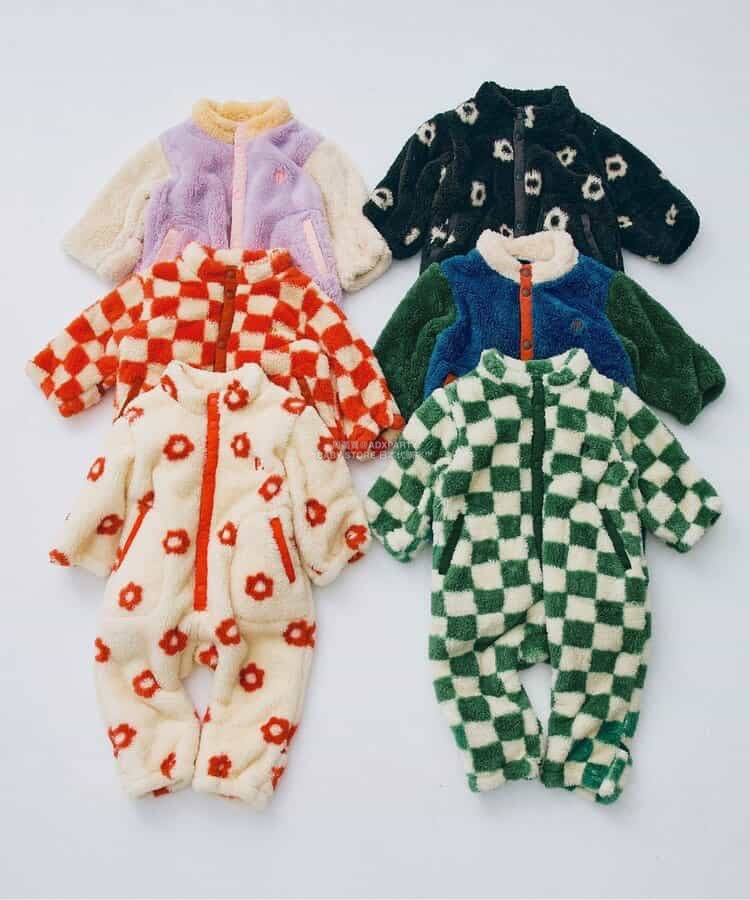 日本童裝 p.premier 毛毛絨毛連衣 70-80cm 男童款/女童款 初生嬰兒 秋季 Jumpsuit