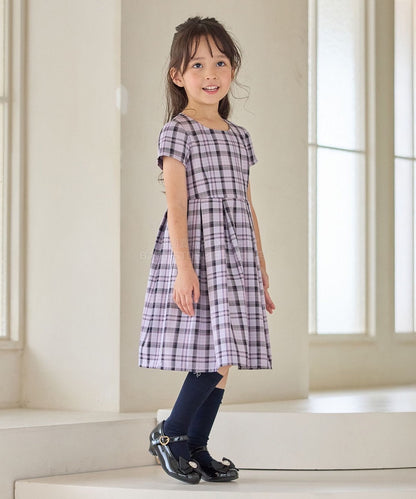 日本童裝 aF#a325 學院風外套+格子連身裙 110-130cm 女童款 冬季 OUTERWEAR  DRESSES 面試/宴會/表演