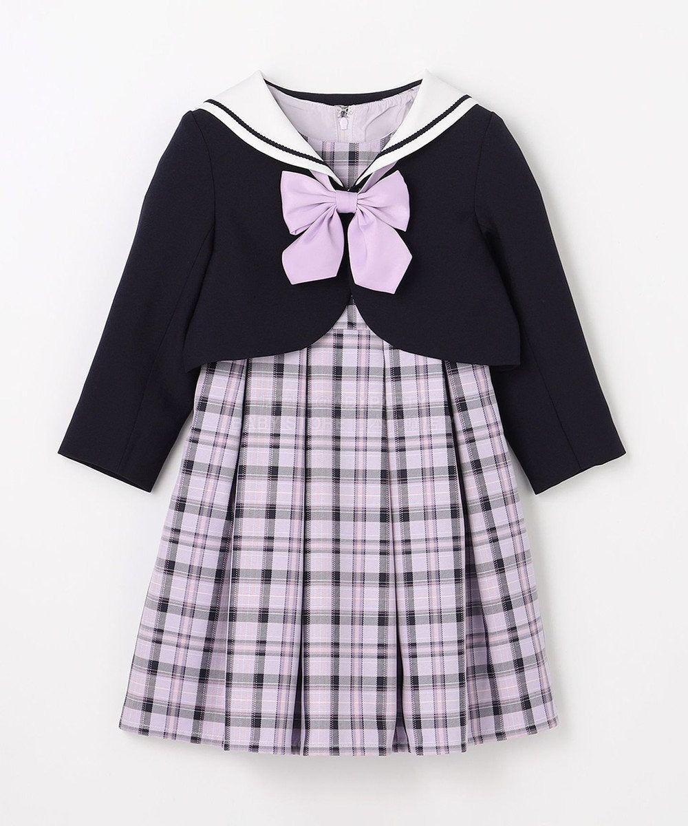 日本童裝 aF#a325 學院風外套+格子連身裙 110-130cm 女童款 冬季 OUTERWEAR  DRESSES 面試/宴會/表演