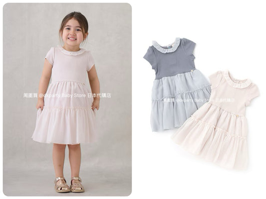 Japanese children's clothing pe#main patchwork dress 80-130cm girls summer dresses 