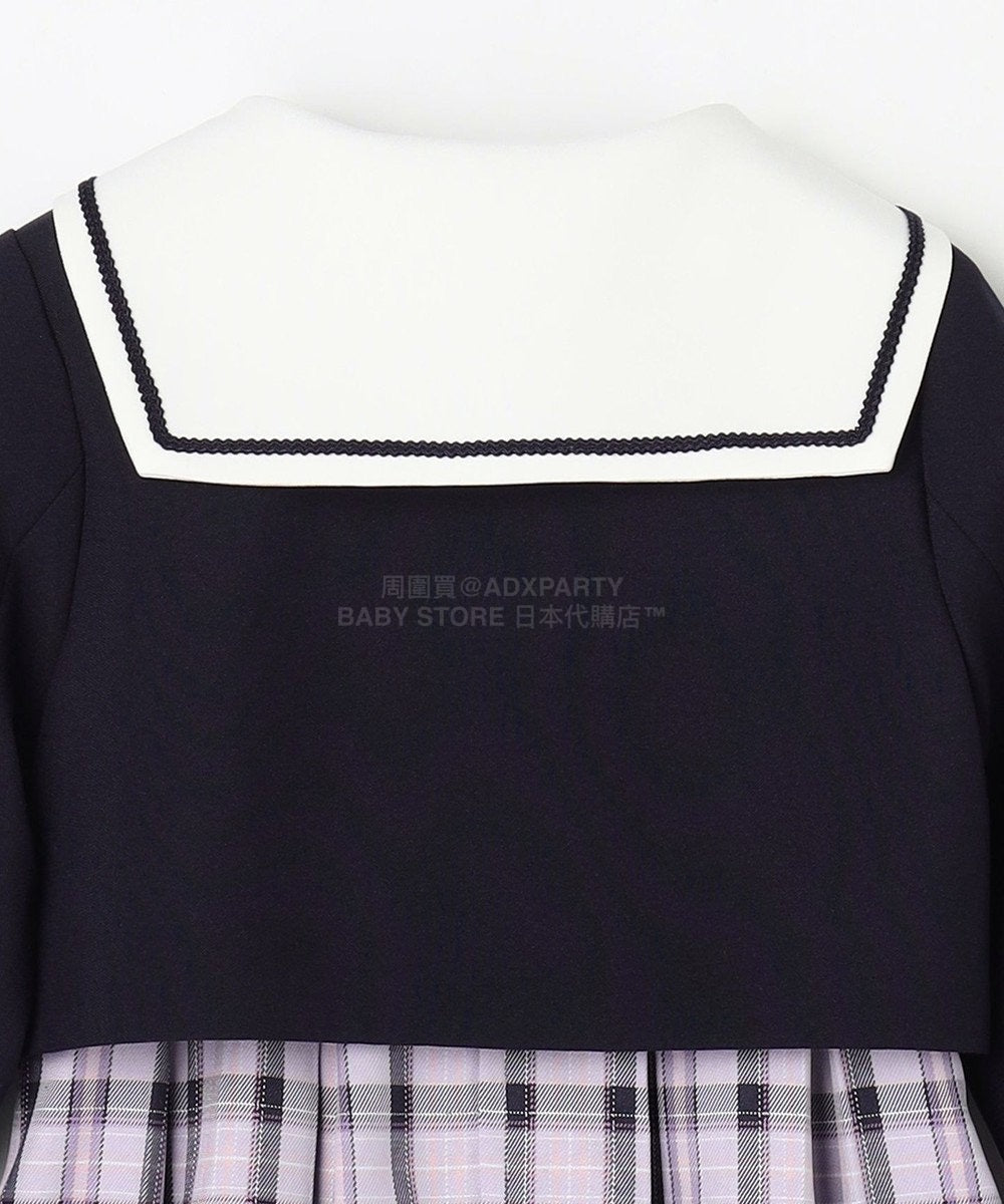 日本童裝 aF#a325 學院風外套+格子連身裙 110-130cm 女童款 冬季 OUTERWEAR  DRESSES 面試/宴會/表演