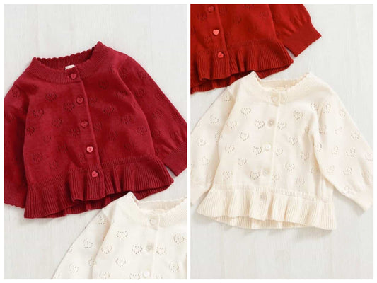 日本童裝 apres les cours 針織外套 70-80cm 女童款 秋季 初生嬰兒 OUTERWEAR